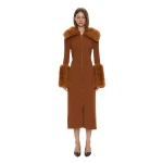Christopher Esber Duncan Knit Dress in Cognac | Maxi Dresses | Coveti