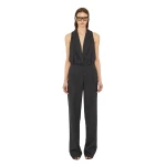 Christopher Esber Facile Tailored Twill Bodysuit in Speckled Black | Bodysuit | Coveti