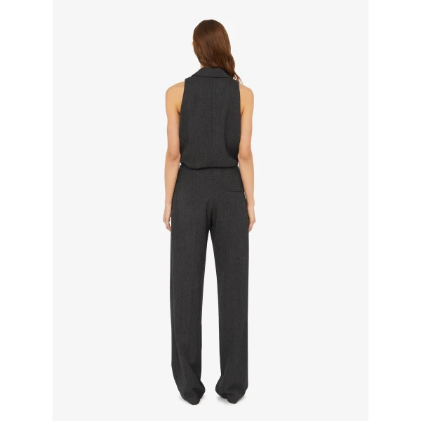 Christopher Esber Facile Tailored Twill Bodysuit in Speckled Black | Bodysuit | Coveti