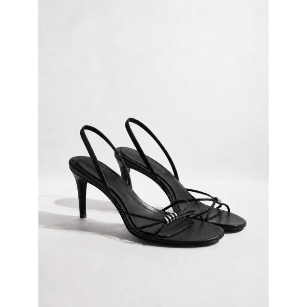 Christopher Esber Giro Heel in Black | Heels | Coveti