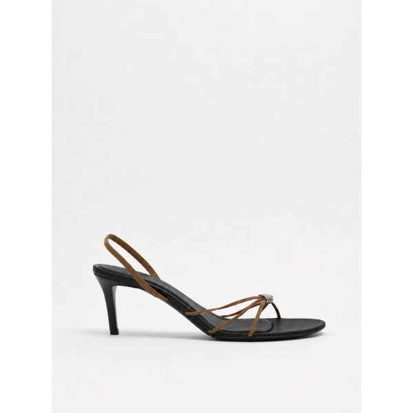 Christopher Esber Giro Heel in Russet Black | Heels | Coveti