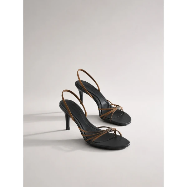 Christopher Esber Giro Heel in Russet Black | Heels | Coveti