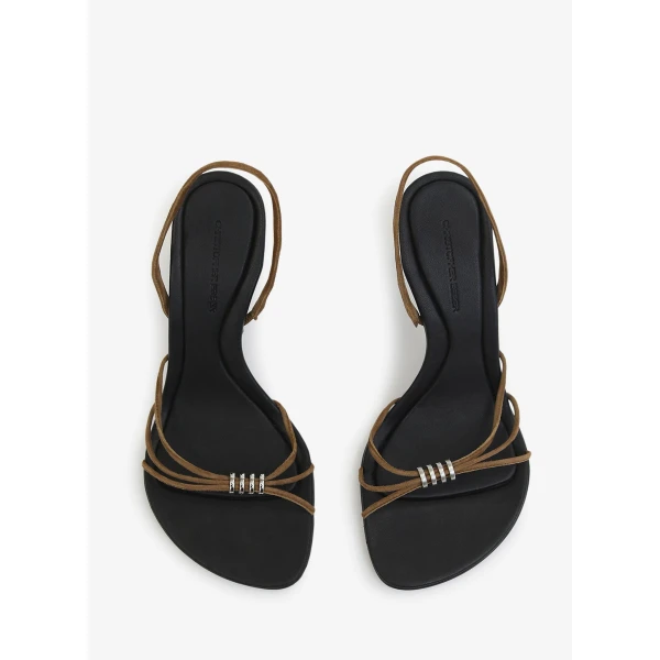 Christopher Esber Giro Heel in Russet Black | Heels | Coveti