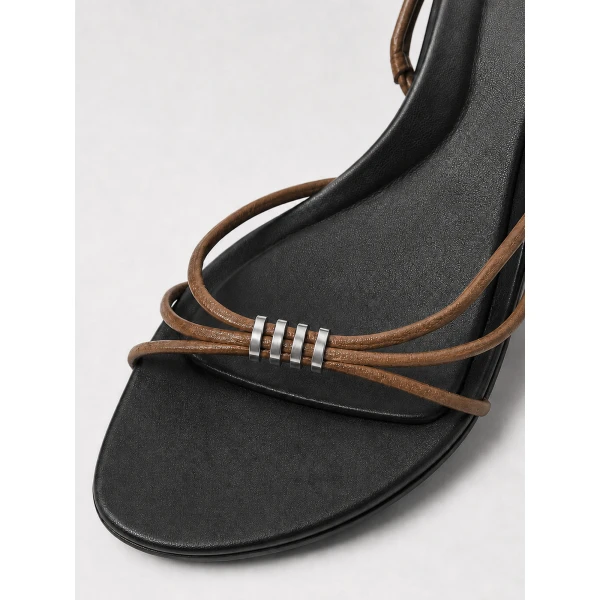 Christopher Esber Giro Heel in Russet Black | Heels | Coveti