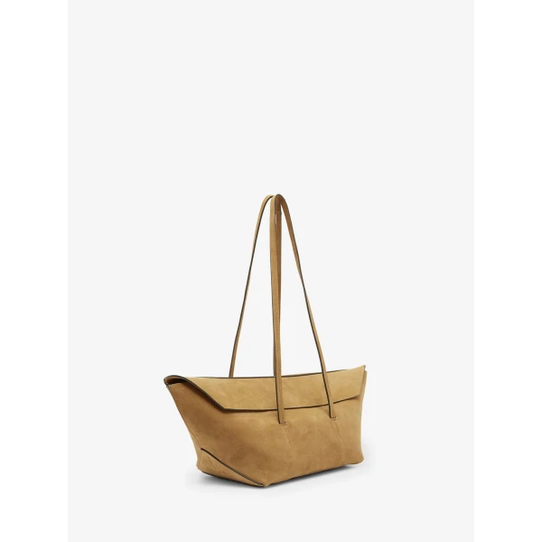 Christopher Esber Gondola Suede Small Tote in Cigar | Totes & Top-Handle Bags | Coveti
