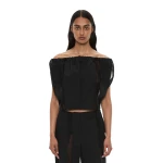 Christopher Esber Ignis Parachute Top in Black | Tops | Coveti