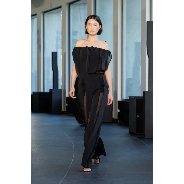 Christopher Esber Ignis Parachute Top in Black | Tops | Coveti