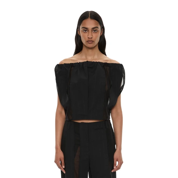 Christopher Esber Ignis Parachute Top in Black | Tops | Coveti