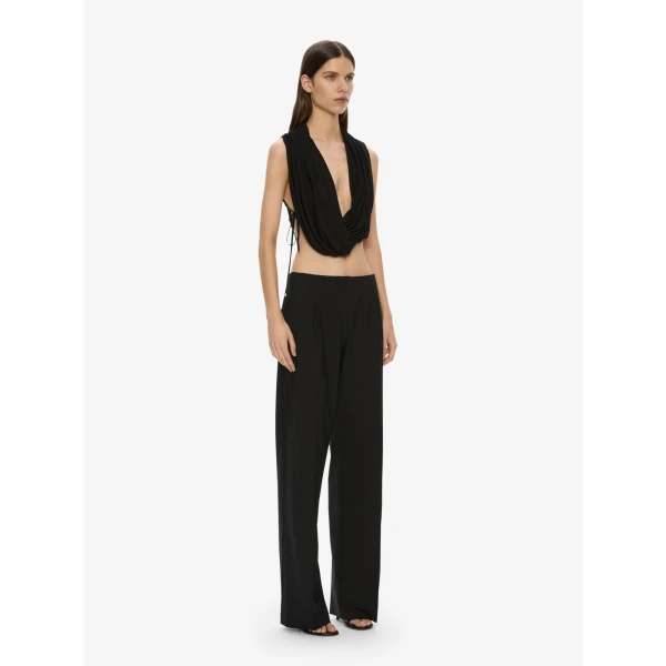 Christopher Esber Interlock Jersey Drape Top in Black | Tops | Coveti