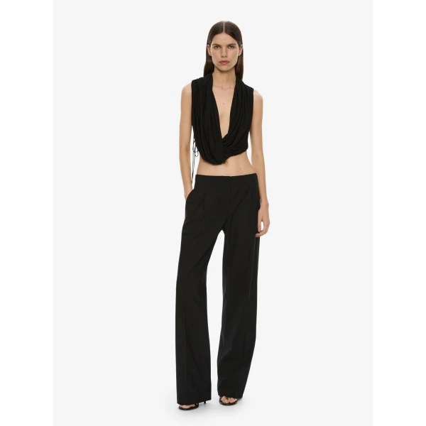 Christopher Esber Interlock Jersey Drape Top in Black | Tops | Coveti