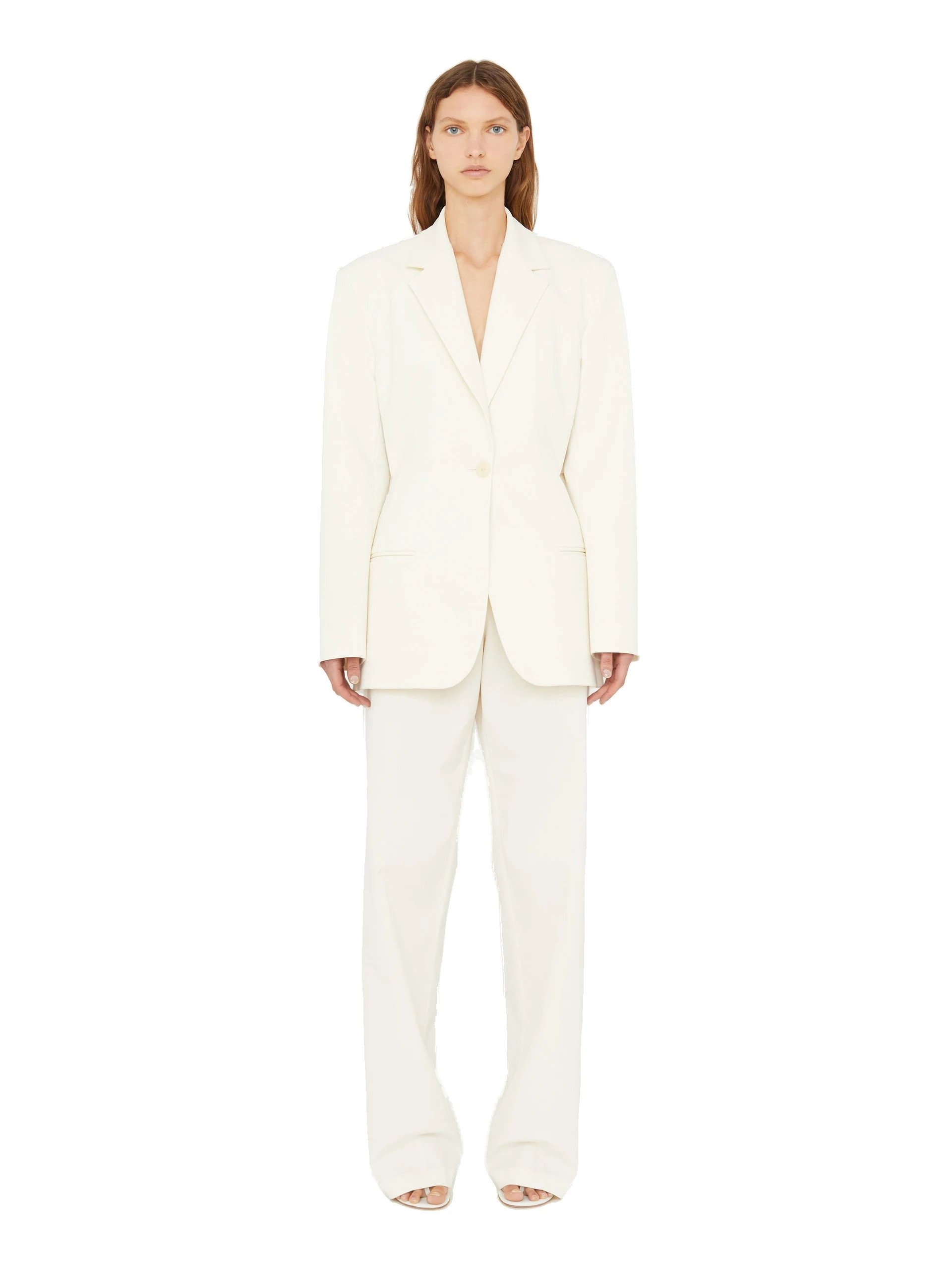 Christopher Esber Intimate Bow Back Twill Blazer in White Christopher Esber Intimate Bow Back Twill Blazer in White | Dresses | Coveti
