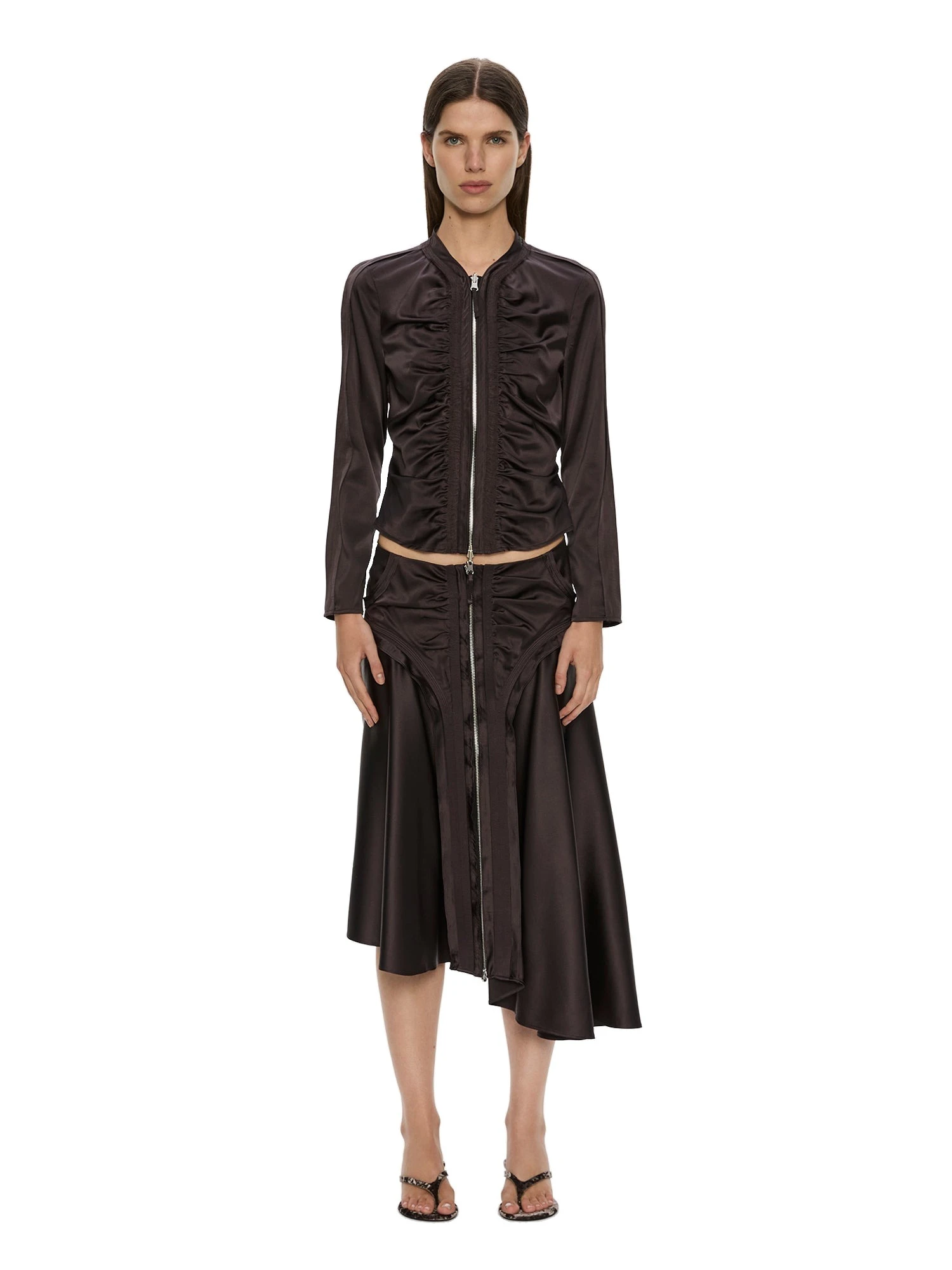 Christopher Esber Invert Silk Gwen Skirt in Molasses Christopher Esber Invert Silk Gwen Skirt in Molasses | Skirts | Coveti