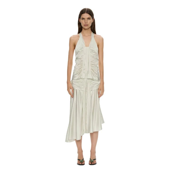 Christopher Esber Invert Silk Gwen Skirt in Vapour Mint | Skirts | Coveti