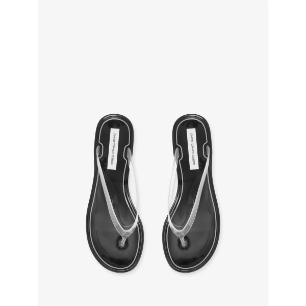 Christopher Esber Jo Flip Flop in Black Clear | Flip Flops & Slides | Coveti
