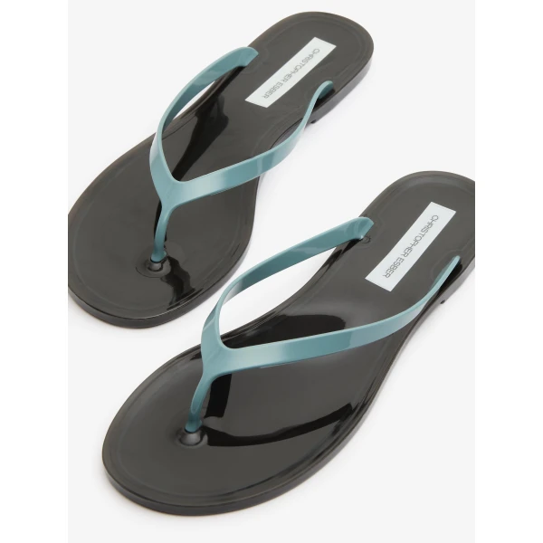 Christopher Esber Jo Flip Flop in Husk Aqua | Flip Flops & Slides | Coveti
