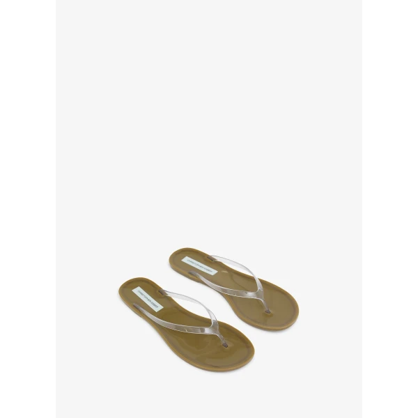 Christopher Esber Jo Flip Flop in Khaki Clear | Flip Flops & Slides | Coveti