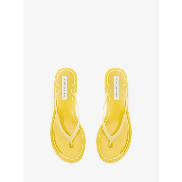 Christopher Esber Jo Flip Flop in Lemon | Flip Flops & Slides | Coveti