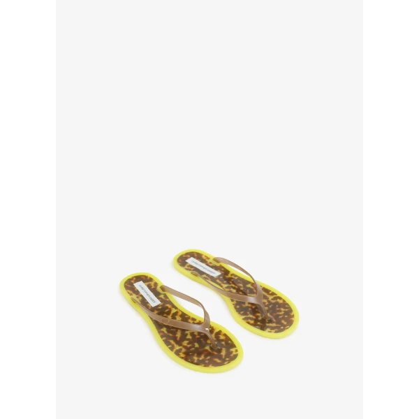 Christopher Esber Jo Flip Flop in Lemon Tortoise | Flip Flops & Slides | Coveti