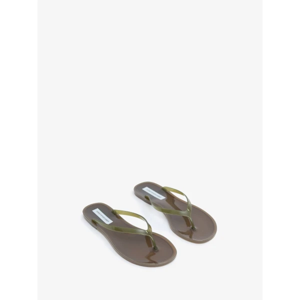 Christopher Esber Jo Flip Flop in Moss Sepia | Flip Flops & Slides | Coveti