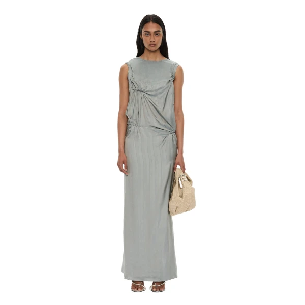 Kacere Bikini Tuck Column Tank Dress in Washed Slate