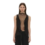 Christopher Esber Kacere Draped Top in Black | Tops | Coveti