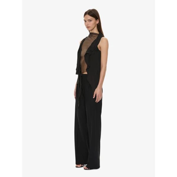 Christopher Esber Kacere Draped Top in Black | Tops | Coveti