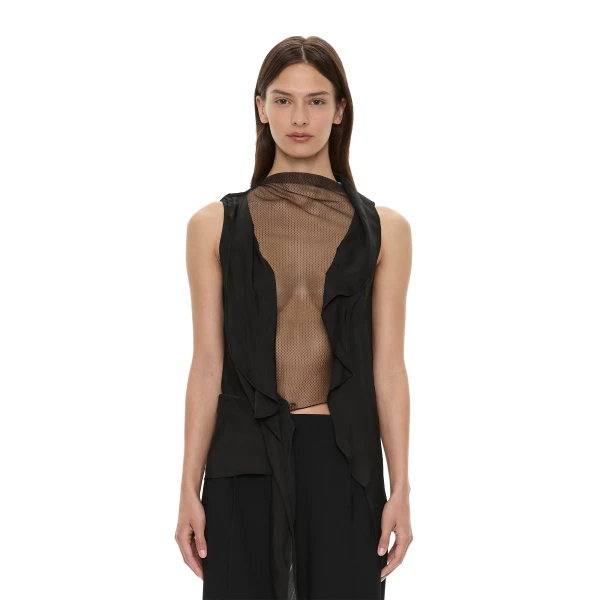 Christopher Esber Kacere Draped Top in Black | Tops | Coveti