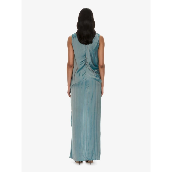 Christopher Esber Kacere Towel Drape Column Skirt in Washed Green | Skirts | Coveti