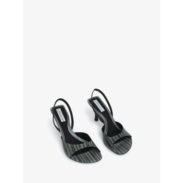 Christopher Esber Lila Two Tone Heel in Mineral Stripe | Heels | Coveti
