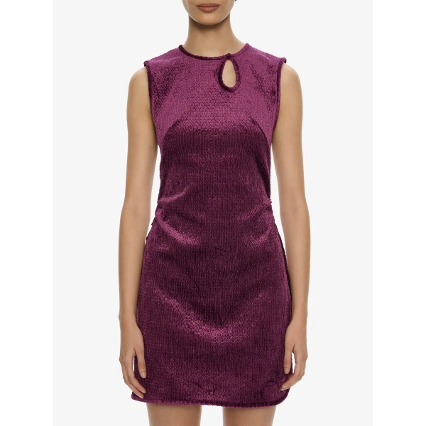 Christopher Esber Loophole Mini Dress in Plum | Mini Dresses | Coveti