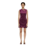 Christopher Esber Loophole Mini Dress in Plum | Mini Dresses | Coveti