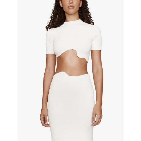 Christopher Esber Maparadita Midi Skirt in White | Midi Skirts | Coveti