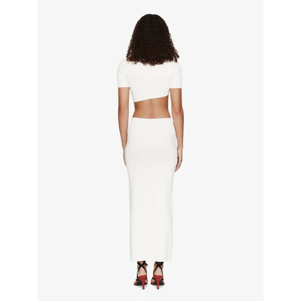 Christopher Esber Maparadita Midi Skirt in White | Midi Skirts | Coveti