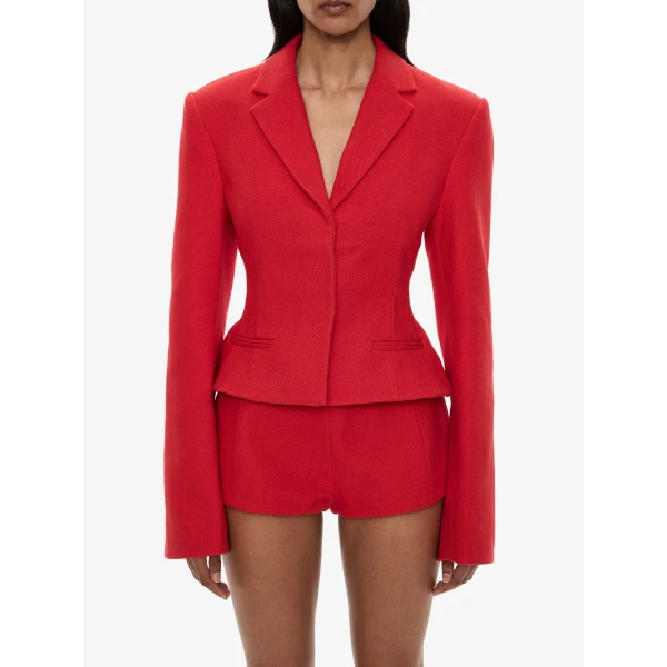 Christopher Esber Marnette Tailored Jacket in Carmine Red | Jackets | Coveti