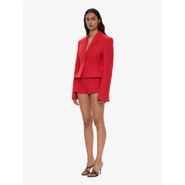 Christopher Esber Marnette Tailored Short in Carmine Red | Shorts | Coveti