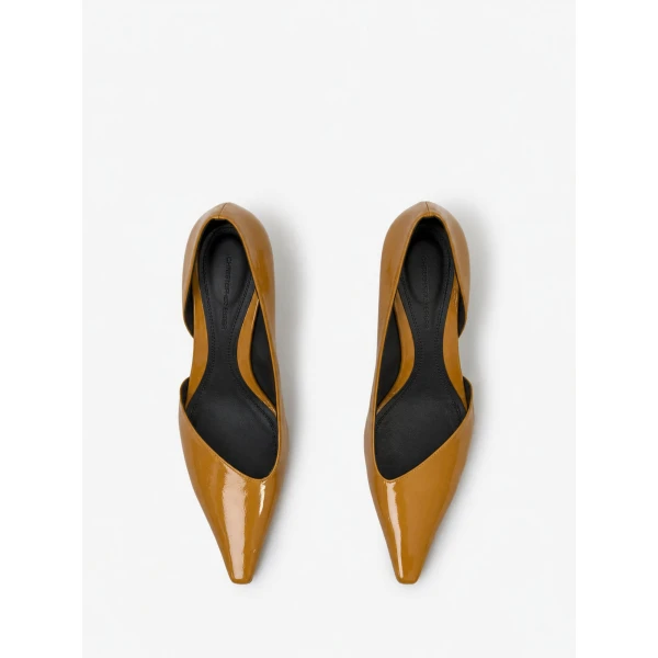 Christopher Esber Max Patent Pump in Cognac | Heels | Coveti