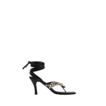 Christopher Esber Memento Charm Flip Flop Heel in Black | Flip Flops & Slides | Coveti