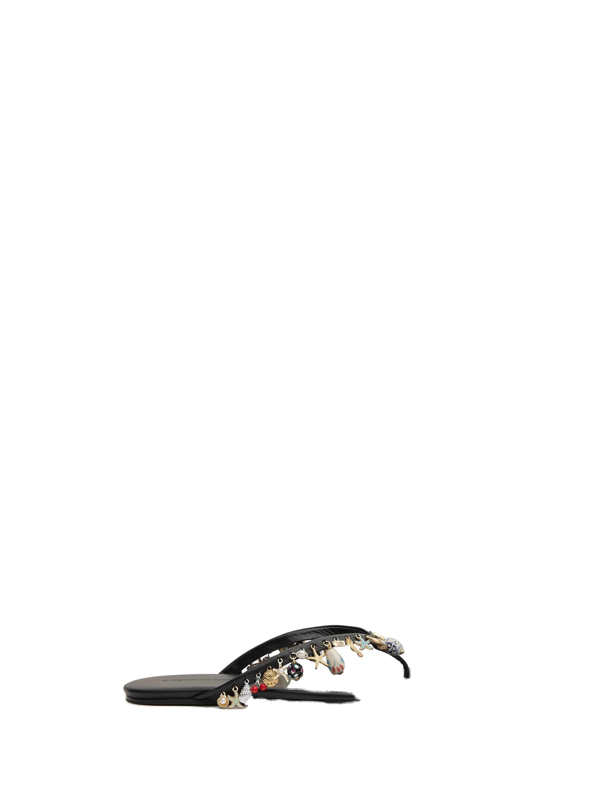 Christopher Esber Memento Charm Flip Flop in Black Christopher Esber Memento Charm Flip Flop in Black | Flip Flops & Slides | Coveti