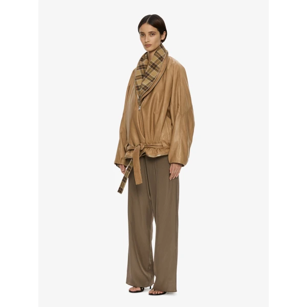 Christopher Esber Mercer Double Jacket in Sand Check | Jackets | Coveti