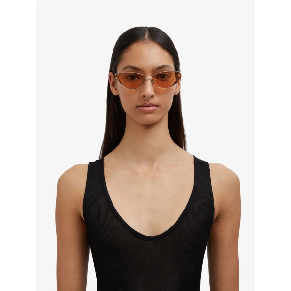 Christopher Esber Milla 96 Sunglasses in Amber | Sunglasses | Coveti