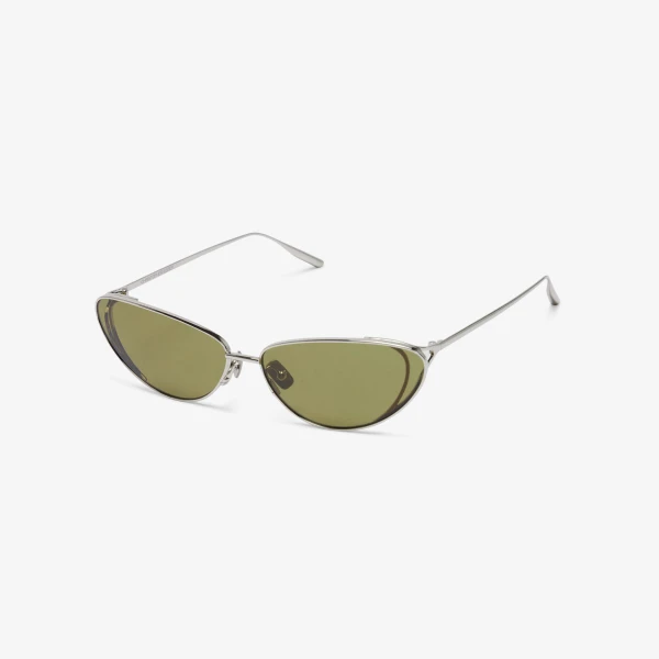 Christopher Esber Milla 96 Sunglasses in Olive | Sunglasses | Coveti