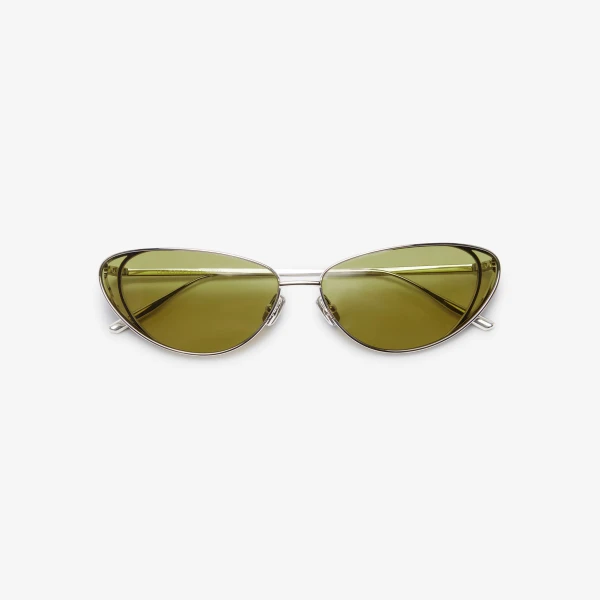 Christopher Esber Milla 96 Sunglasses in Olive | Sunglasses | Coveti