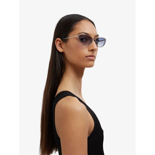 Christopher Esber Milla 96 Sunglasses in Ultramarine | Sunglasses | Coveti