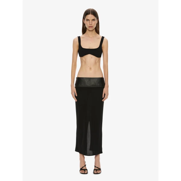 Christopher Esber Mineta Knit Bra in Black | Sweaters | Coveti
