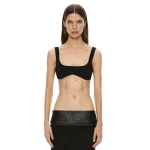 Christopher Esber Mineta Knit Bra in Black | Sweaters | Coveti