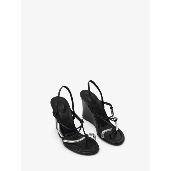 Christopher Esber Molten Wedge in Black | Heels | Coveti