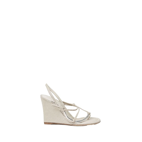 Christopher Esber Molten Wedge in Natural | Heels | Coveti