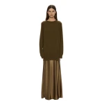 Christopher Esber Monument Long Dress in Khaki | Maxi Dresses | Coveti
