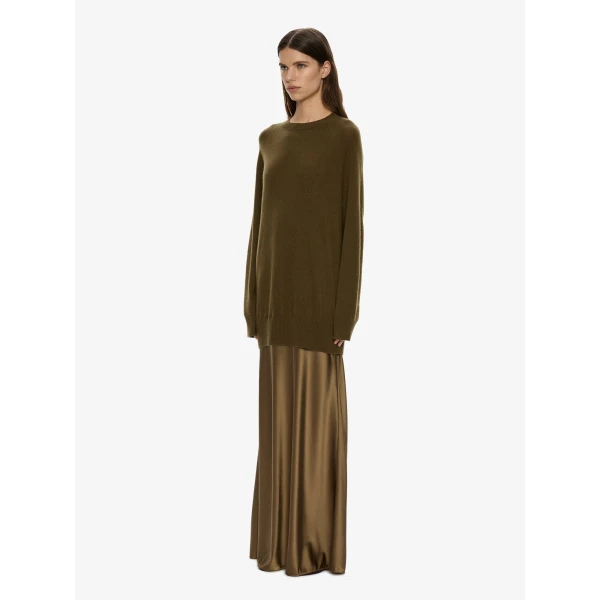 Christopher Esber Monument Long Dress in Khaki | Maxi Dresses | Coveti