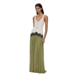 Christopher Esber Open Twist Verner Lace Tank Dress in Fennel White | Maxi Dresses | Coveti